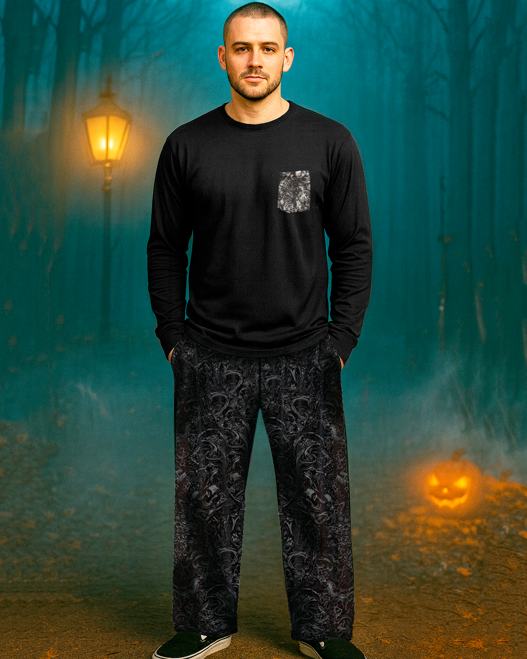 PIJAMA MANGA LARGA CRANEO