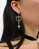 ARETES CORAZON PUAS CON CRUZ