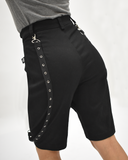 BERMUDA DE GABARDINA CON CINTAS Y CIERRES (7817386491983)