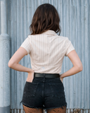 BLUSA AJUSTADA CON CIERRE