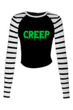 PLAYERA MANGA LARGA CON RAYAS CREEP