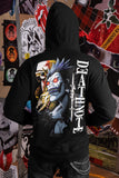 SUDADERA PARA HOMBRE CON GORRO Y BOLSA DEATH NOTE (7074236039247)