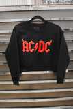 SUDADERA CROP TOP AC/DC