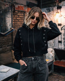 SUDADERA CON OJILLOS Y CAPUCHA