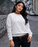 SUDADERA CON ESTOPEROLES CUELLO REDONDO