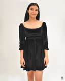 VESTIDO DE TERCIOPELO CON ENCAJE