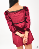 VESTIDO DE TERCIOPELO CON ENCAJE MOD 2 KK CH (7817387540559)