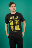 PLAYERA CABALLERO NIRVANA IN UTERO YELLOW